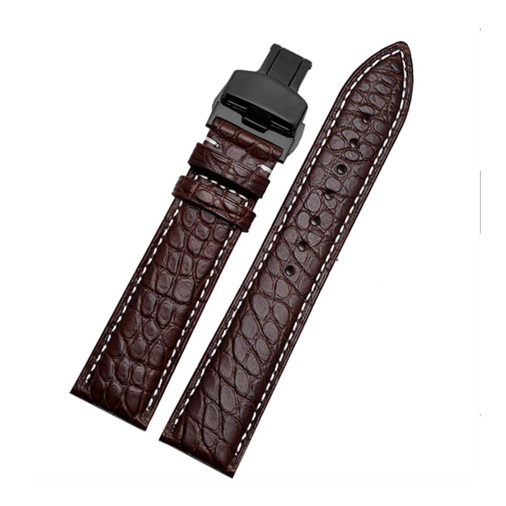 Einzigartiges Krokodilleder Uhrenarmband für perfekte Passform - 16-19mm - Hochwertige Faltschließe für Luxus und Komfort - Stilvoll und vielseitig