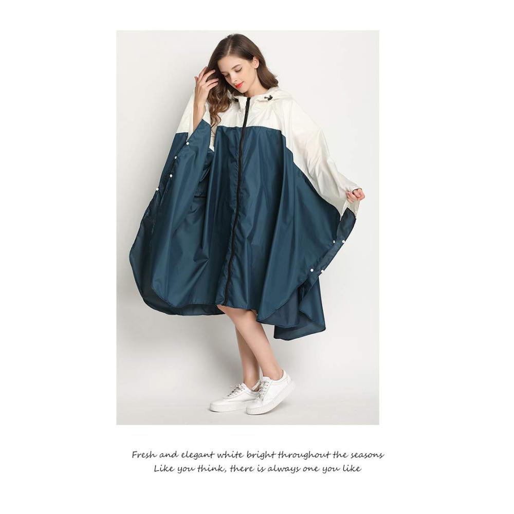 Trendiger Damen Regenponcho Leichter Cape-Mantel mit Kapuze wasserdicht & stilvoll für jedes Wetter. Perfekte Regenjacke für Outdoor-Abenteuer