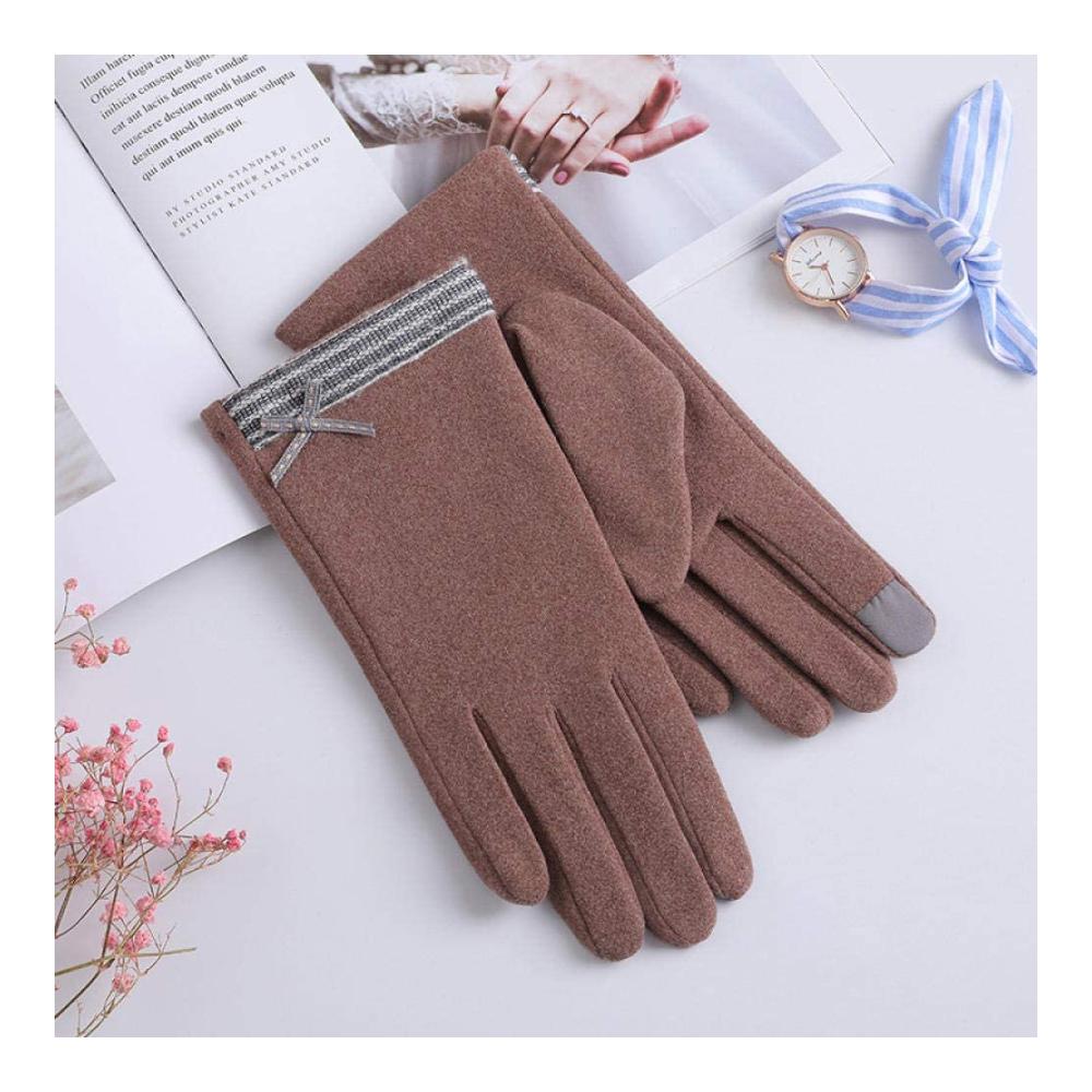 Erstaunliche Damen Herbst- und Winter-Handschuhe Weiches Wildleder warmes Futter Touchscreen-Funktion perfekt für kalte Tage. Jetzt in Braun erhältlich