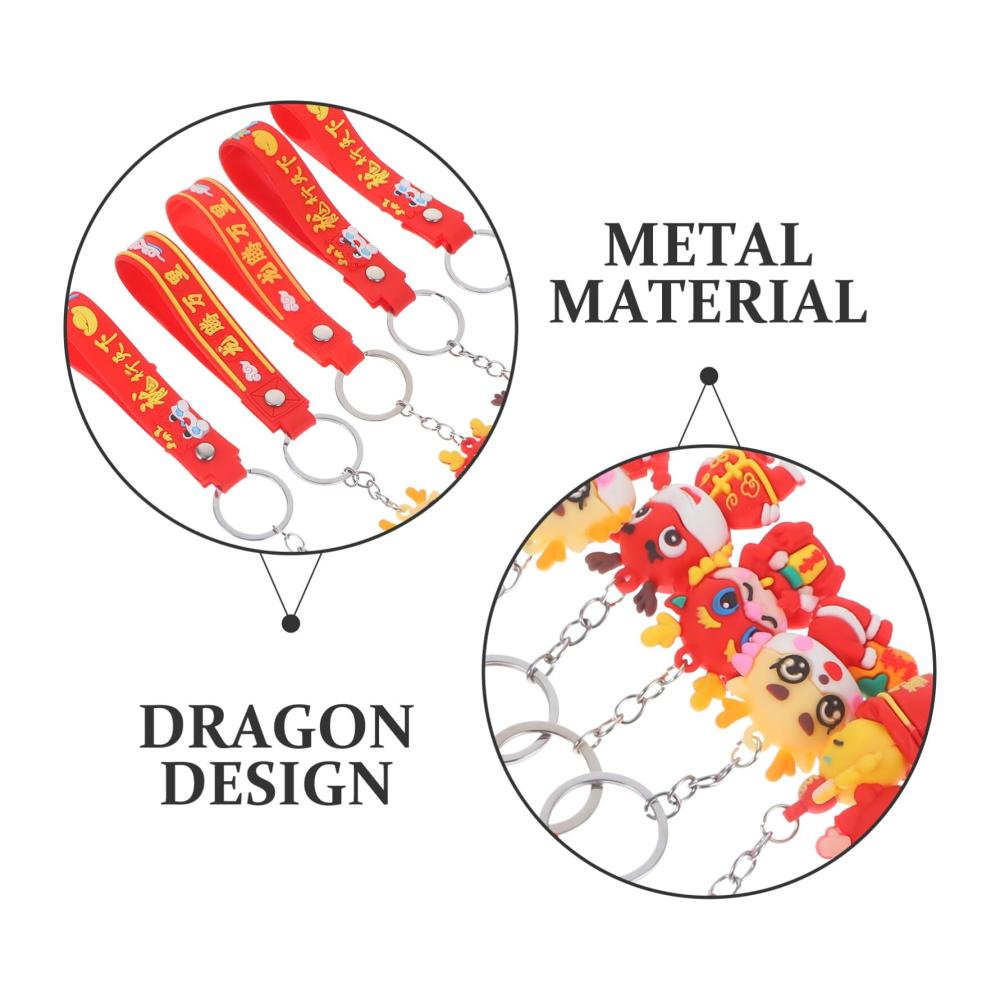 Entdecken Sie stilvolle Schlüsselringe & Schlüsselbänder für Herren mit dem 8-teiligen Set Drachen-Schlüsselanhänger - Glückstier-Symbol für 2024