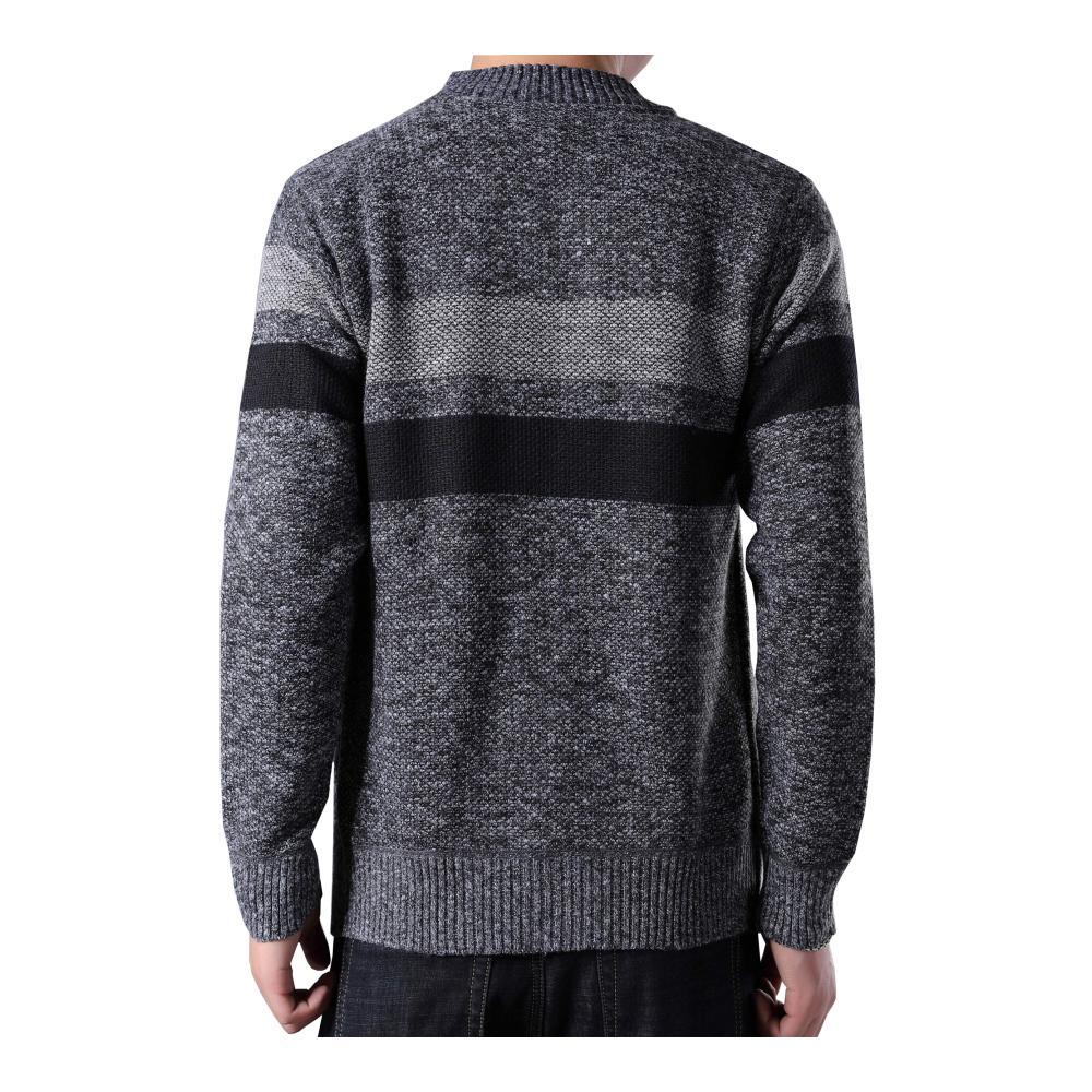 Stilvoller Herren Cardigan Samt Langarm Strickjacke mit Stehkragen Reißverschluss und Hut. Perfekte Fusion von Fashion und Komfort