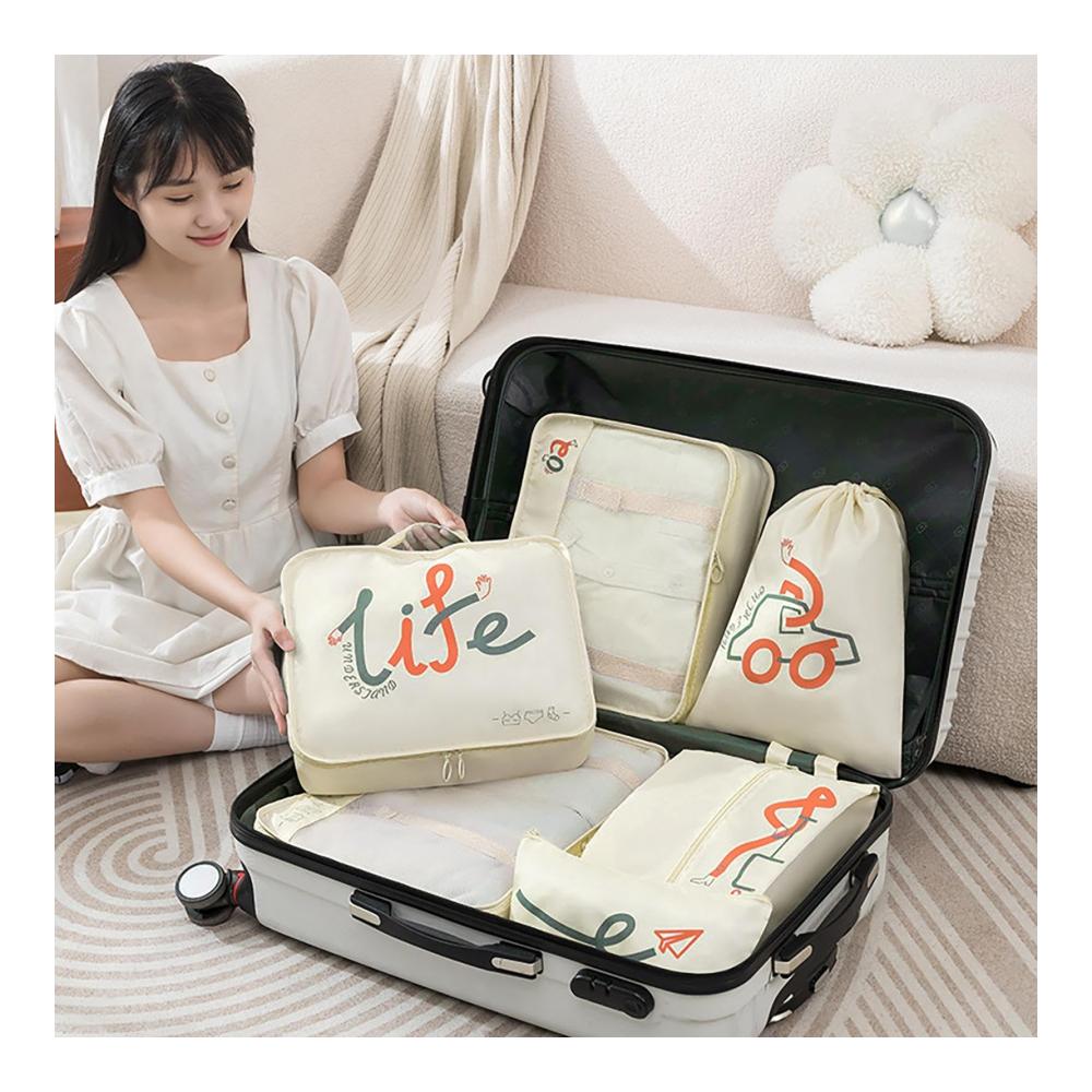 Maximal organisierte Reisen Kofferorganizer-Set mit 6 Packwürfeln | Platzsparende Gepäckaufbewahrung für Urlaub & Wohnmobil