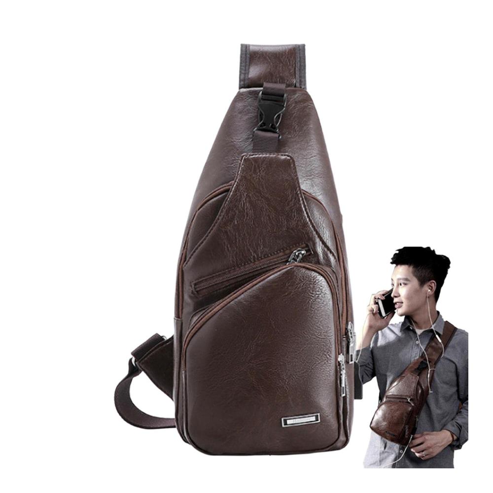 Trendige PU-Ledertasche für Herren Cross-Body Schultertasche mit Stil – Praktischer Schulterrucksack für den urbanen Lifestyle – Jetzt entdecken und stilvoll unterwegs sein