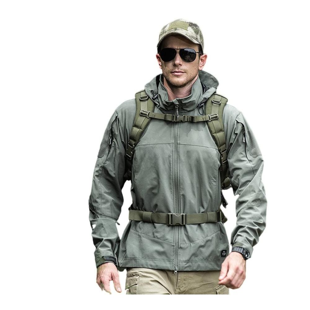 Herren Softshelljacke Taktische Outdoor-Freizeitjacke | Winddicht wasserdicht grün | Atmungsaktiv und schlank geschnitten für ultimativen Komfort beim Abenteuer! Erleben Sie Top-Qualität