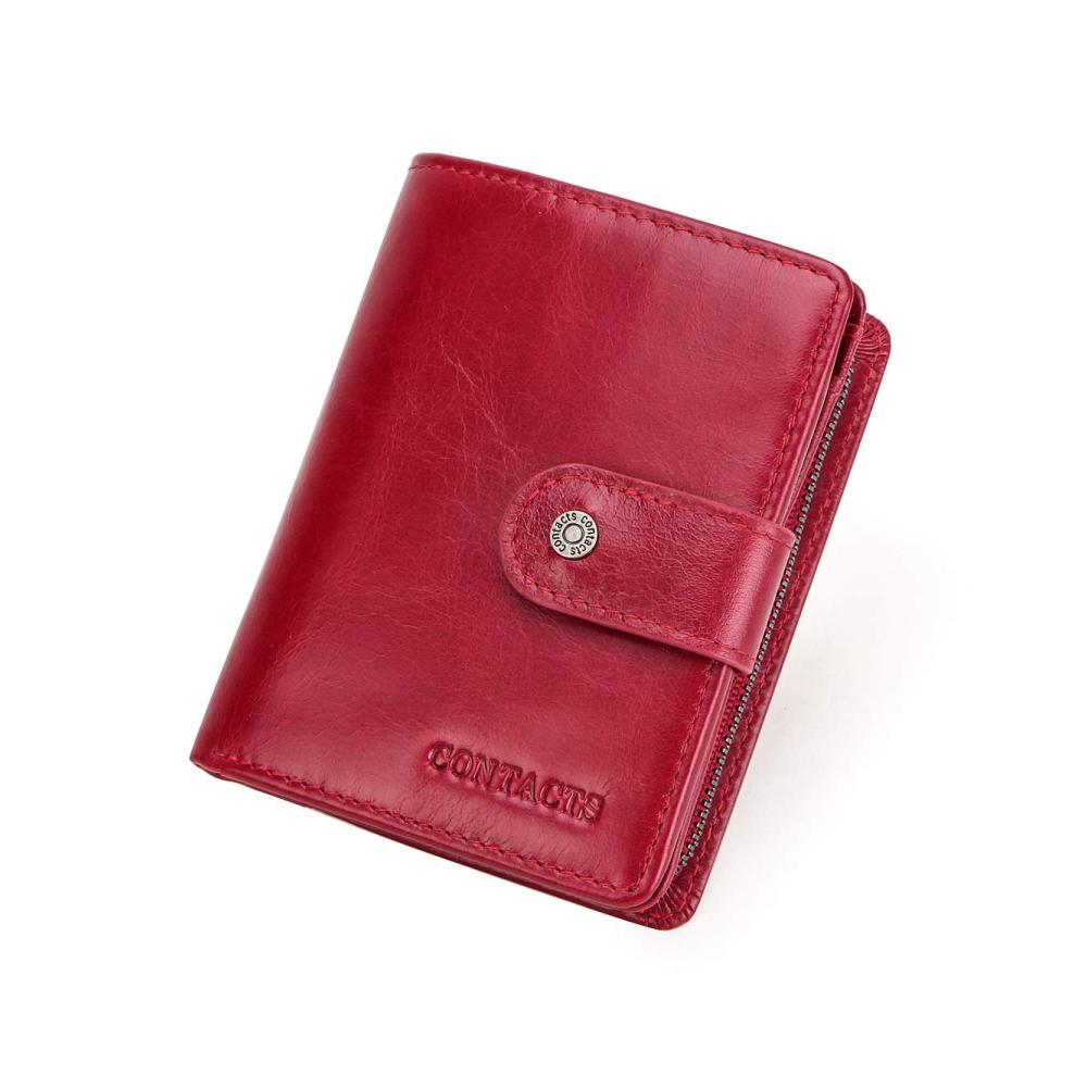 Elegante Geldbörse aus echtem Leder für Herren Bifold Trifold Kartenhalter Reißverschluss Münzfach – stilvoll und funktional in Rot! Entdecken Sie Qualität und Stil