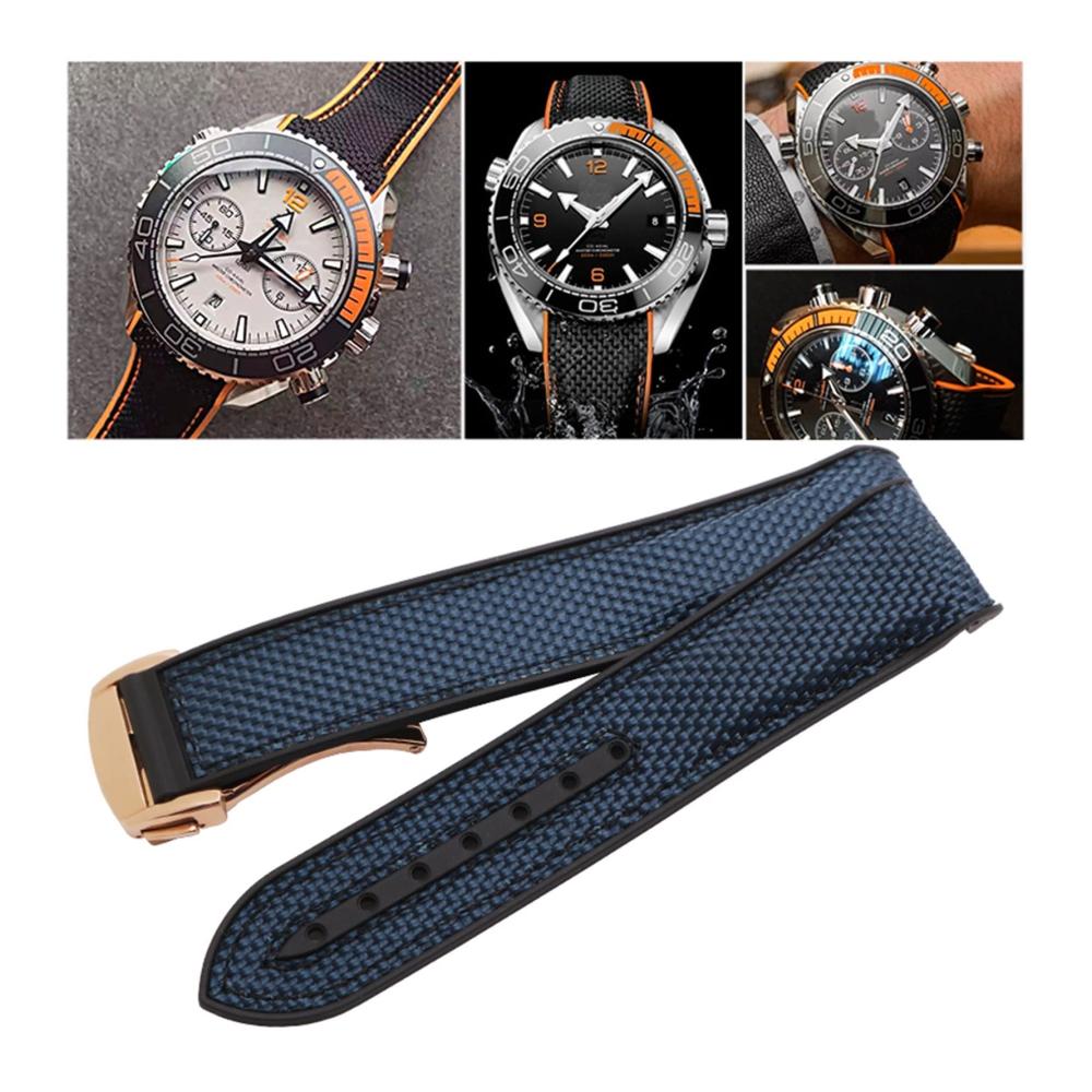 Entdecken Sie das Perfekte Hochwertiges Uhrenarmband für Omega 300 Seamaster & 600 Planet Ocean! Flexibel strapazierfähig stilvoll. Jetzt in Silikon & Nylon 20 mm & 22 mm