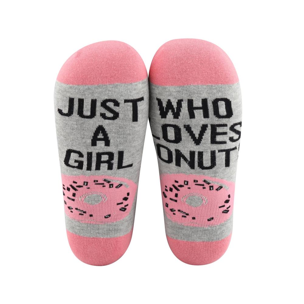 2er Pack Mädchen & Frauen Socken mit Donut-Design | Perfektes Geschenk für Donut-Liebhaber | Ideal für Freizeit & Büro | Einzigartige Donut-Themen Finger-Socken