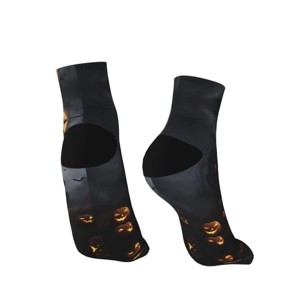 Stilvolle Knöchelsocken für Halloween-Gothic-Liebhaber Bequeme Socken mit modischen Mustern für Damen und Herren in Einheitsgröße