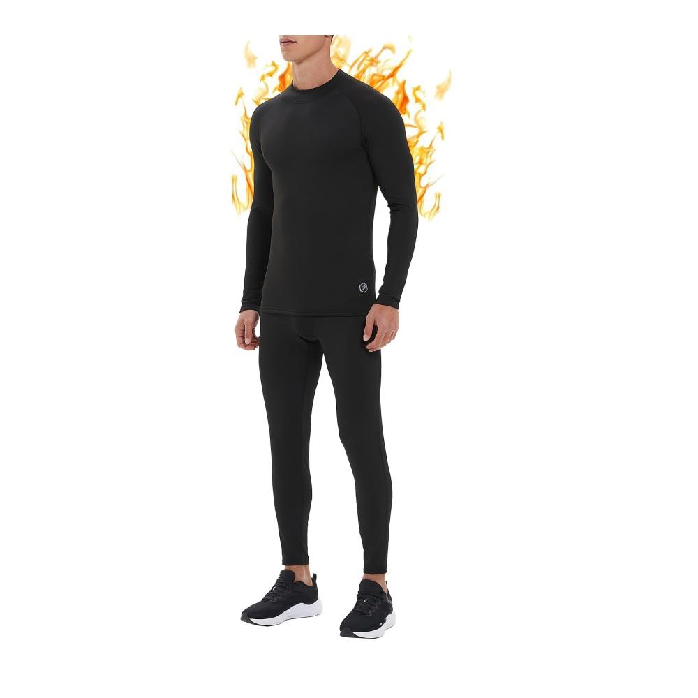 Ultimatives Herren Thermo-Unterwäsche Set für den Winter Ski Funktionswäsche Set inklusive Unterhemd und Unterhose - Ideal für Ski und Outdooraktivitäten