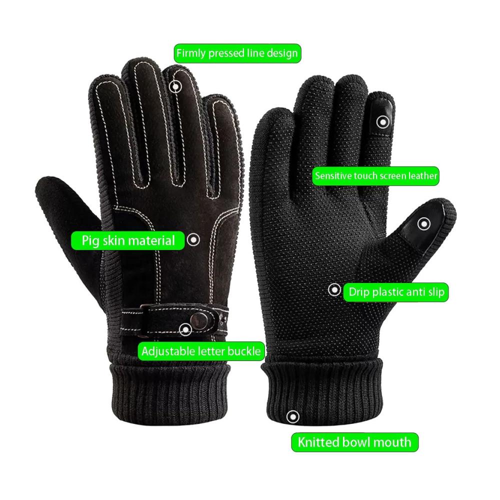 Winter Touchscreen Handschuhe Rutschfestes Griffmuster für einfaches Greifen und Lenken anpassbar & bequem