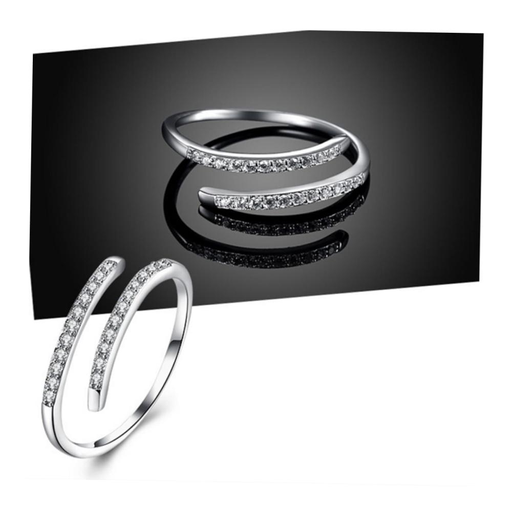 Einzigartige Traumringe Hochzeitsringe Ehering Geburtstagsgeschenk Jubiläumsring & mehr für Frauen! Verstellbarer Silberring mit Diamant-Spaltring. Jetzt entdecken! 🎁💍