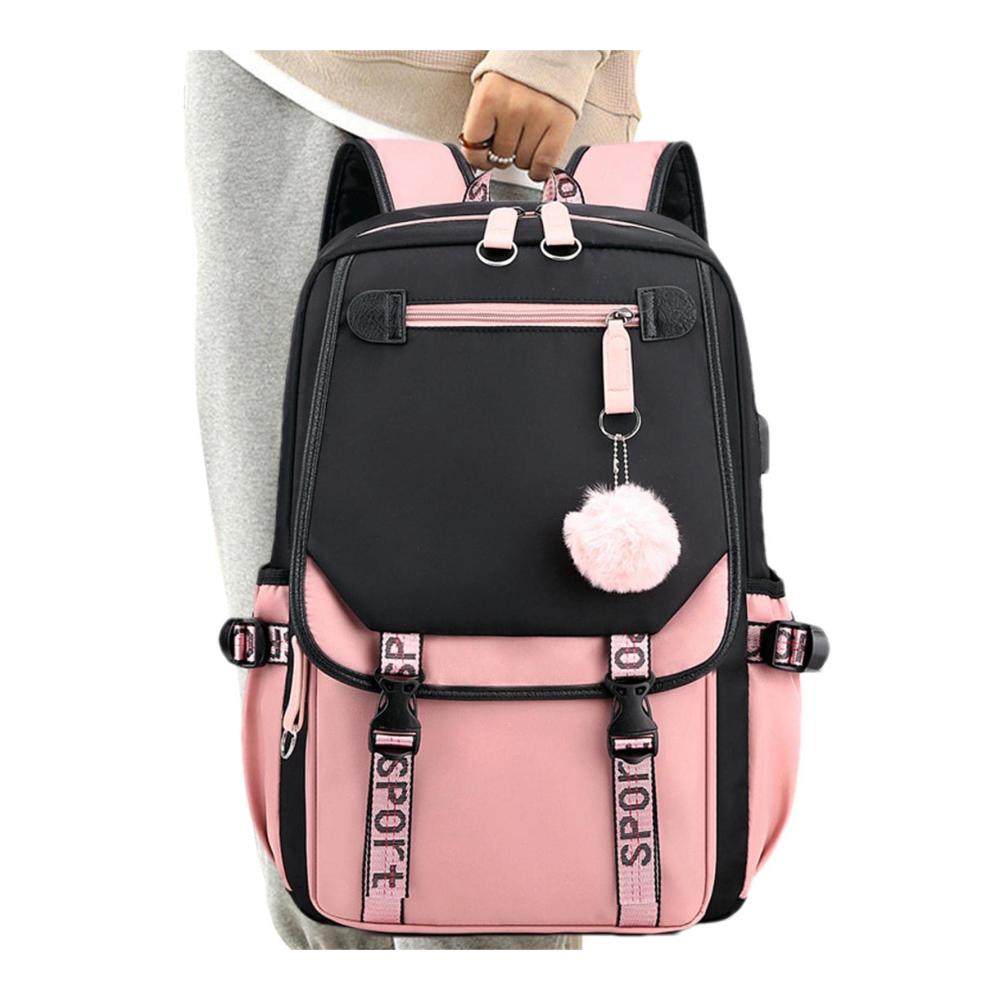 Attraktiver Tagesrucksack Yajexun Schulrucksack mit USB-Ladeanschluss für Kinder und Jugendliche - 27 l Nylon Außenrucksack