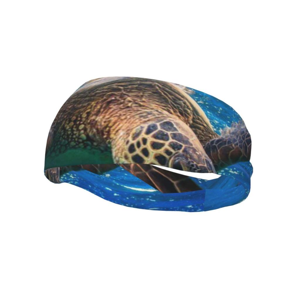 Sport-Stirnbänder Meeresschildkröte im Ozean | Wasserdruck | Dehnbar | Feuchtigkeitsableitend | Ideal für Herren und Damen beim Laufen Radfahren Yoga & Fitnessstudio