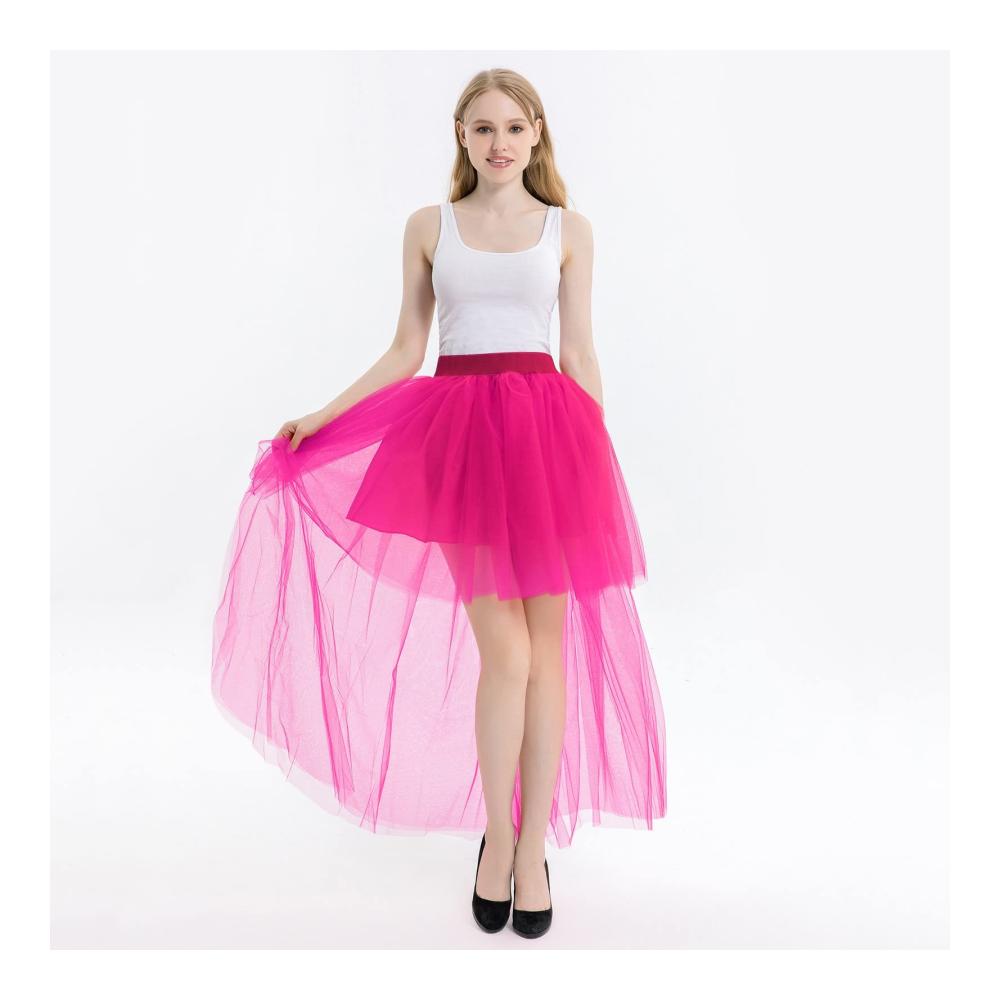 Entzückender Damen Mini-Tutu Rock mit hoher Taille für Vintage-Charme und Ballett-Flair. Perfekt für Crinoline-Unterrock-Effekt. Wählen Sie aus vielen Farben