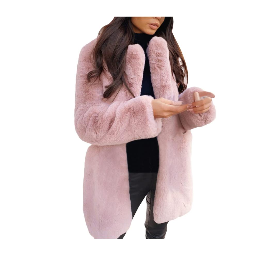 Kuschelige Strickjacke Damen Wintermantel für Wärme und Stil in Großen Größen – Dicke Solide Jacke für kalte Tage