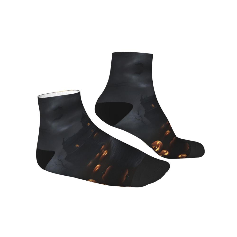 Stilvolle Knöchelsocken für Halloween-Gothic-Liebhaber Bequeme Socken mit modischen Mustern für Damen und Herren in Einheitsgröße