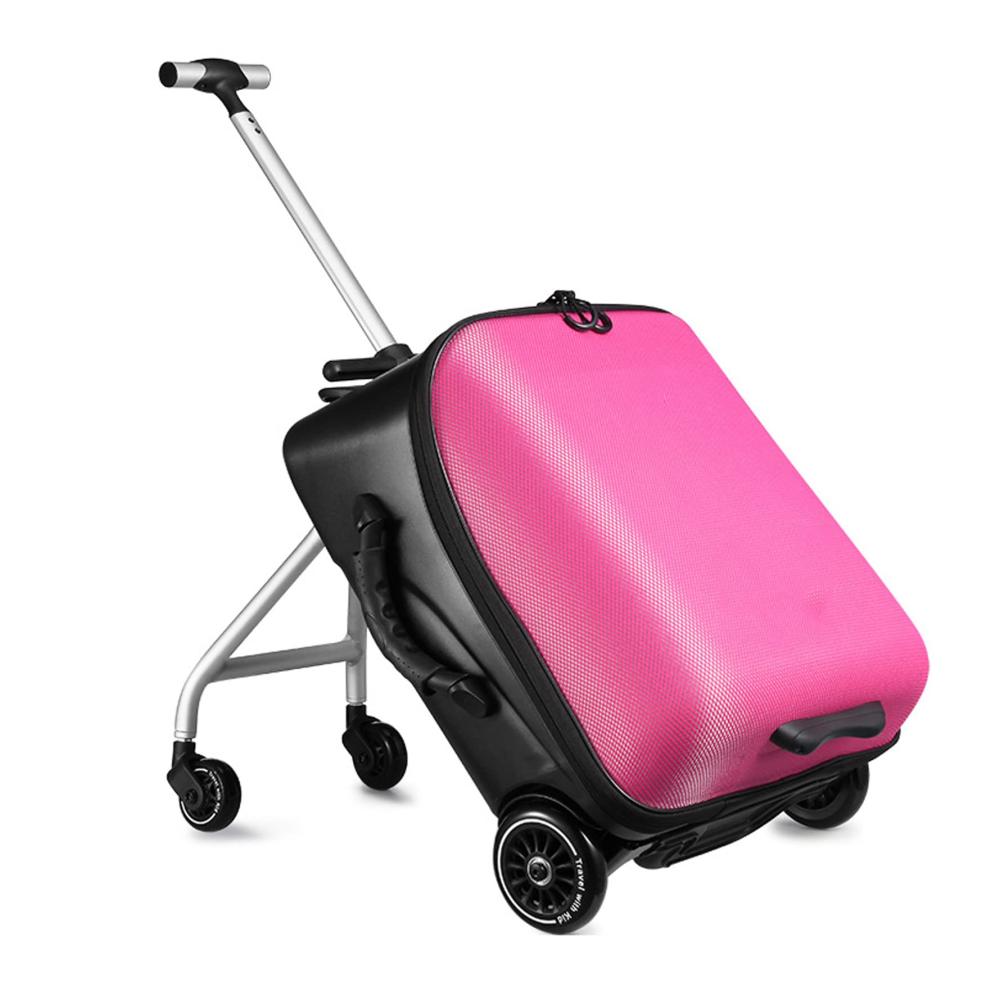 Einzigartiger Komfort Koffer & Trolleys für Familienreisen – Lazy Trolley mit Sitzfunktion – Innovatives Handgepäck für Kinder Männer und Frauen – Ideal für unvergessliche Urlaube