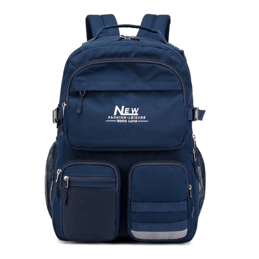 Hochwertiger Tagesrucksack für Schule und Freizeit mit 156-Zoll-Laptoptasche - Praktischer Begleiter für Teenager und Studenten - Wasserabweisend und vielseitig - Marineblau