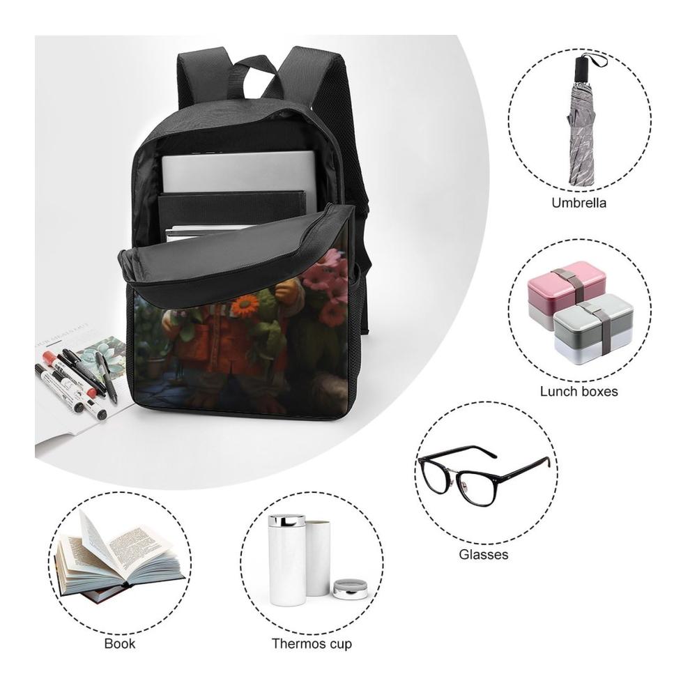 Attraktiver 3D Fantasie Kinderrucksack Lustiger Schulrucksack & Lunchbag für Jungen & Mädchen - Ideal für Schule und Reisen - 17 Zoll