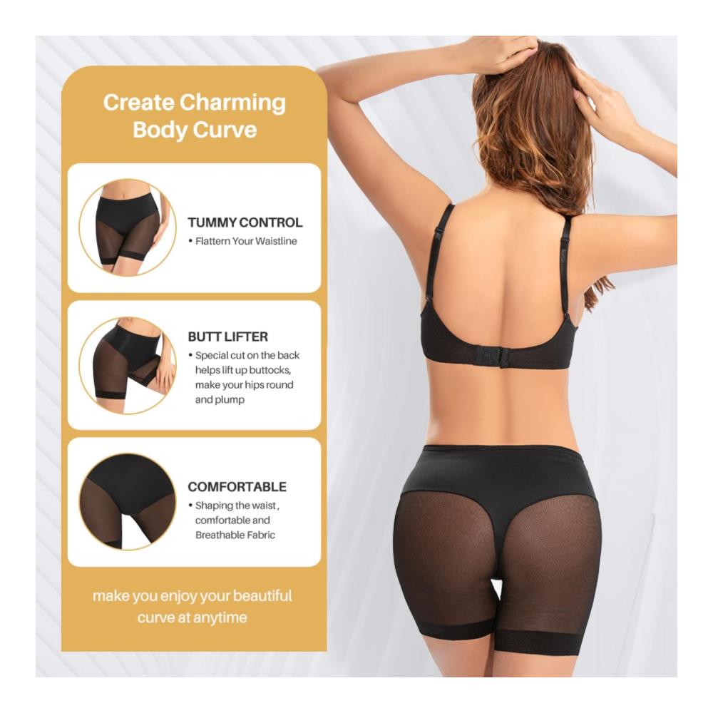 Maximale Bauchkontrolle und Komfort Neue Damen Miederslips - Formende Netz-Schlankheitsunterwäsche für hohe Taille. Entdecken Sie leichtes Shapewear für eine schlankere Silhouette