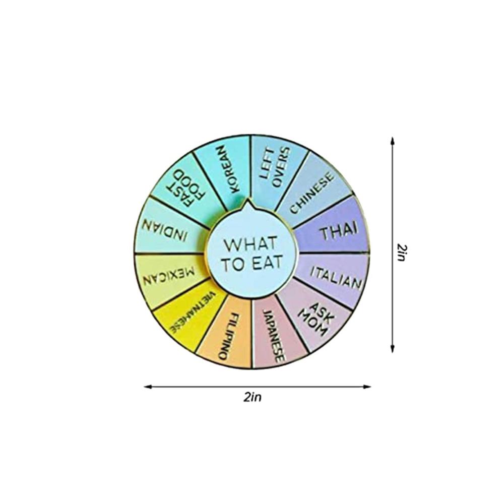 Drehbare Brosche für Foodies Interaktiver Pin zum kulinarischen Genuss