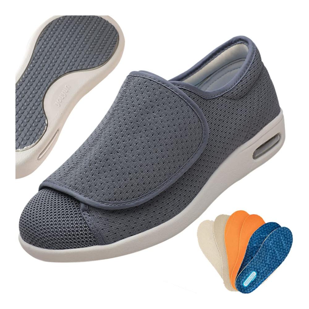 Herren-Sneaker Komfort und Stil für gesunde Füße - Verstellbarer Verschluss breite Zehenpartie Fußgewölbeunterstützung und therapeutische Dämpfung