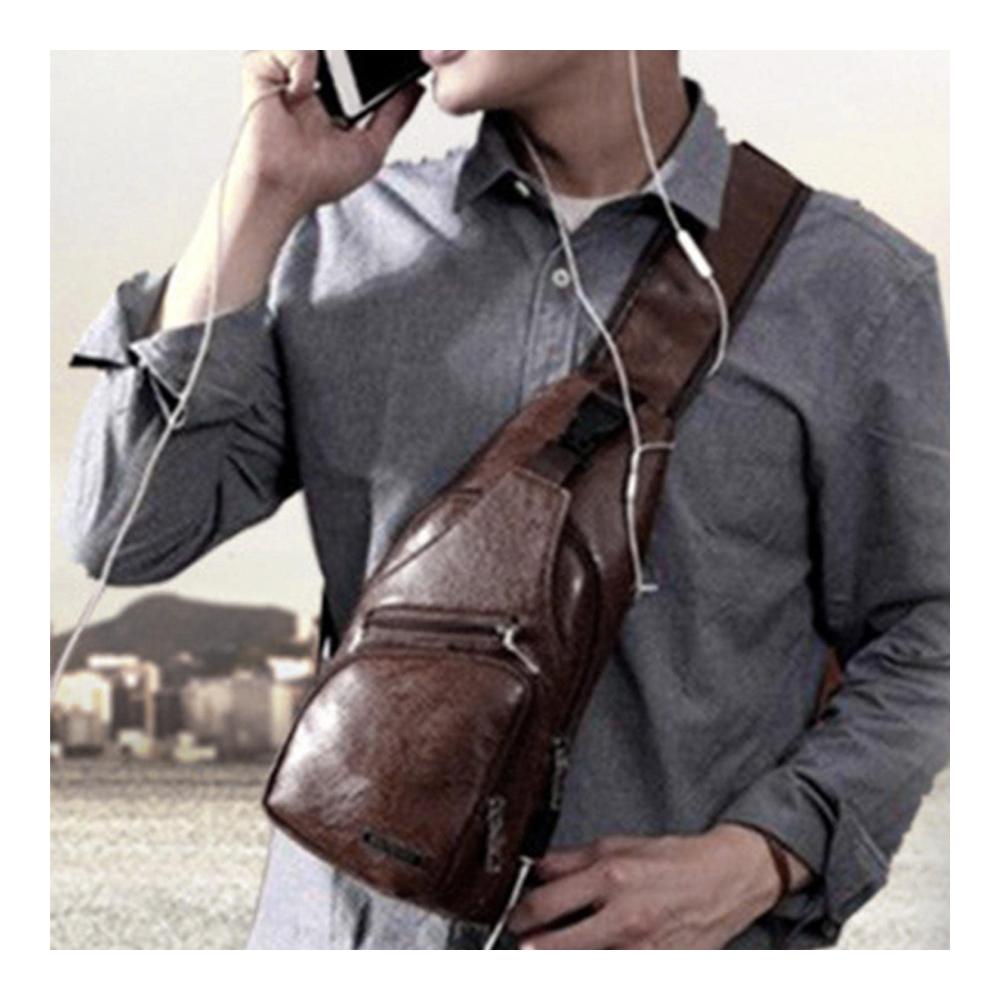 Trendige PU-Ledertasche für Herren Cross-Body Schultertasche mit Stil – Praktischer Schulterrucksack für den urbanen Lifestyle – Jetzt entdecken und stilvoll unterwegs sein