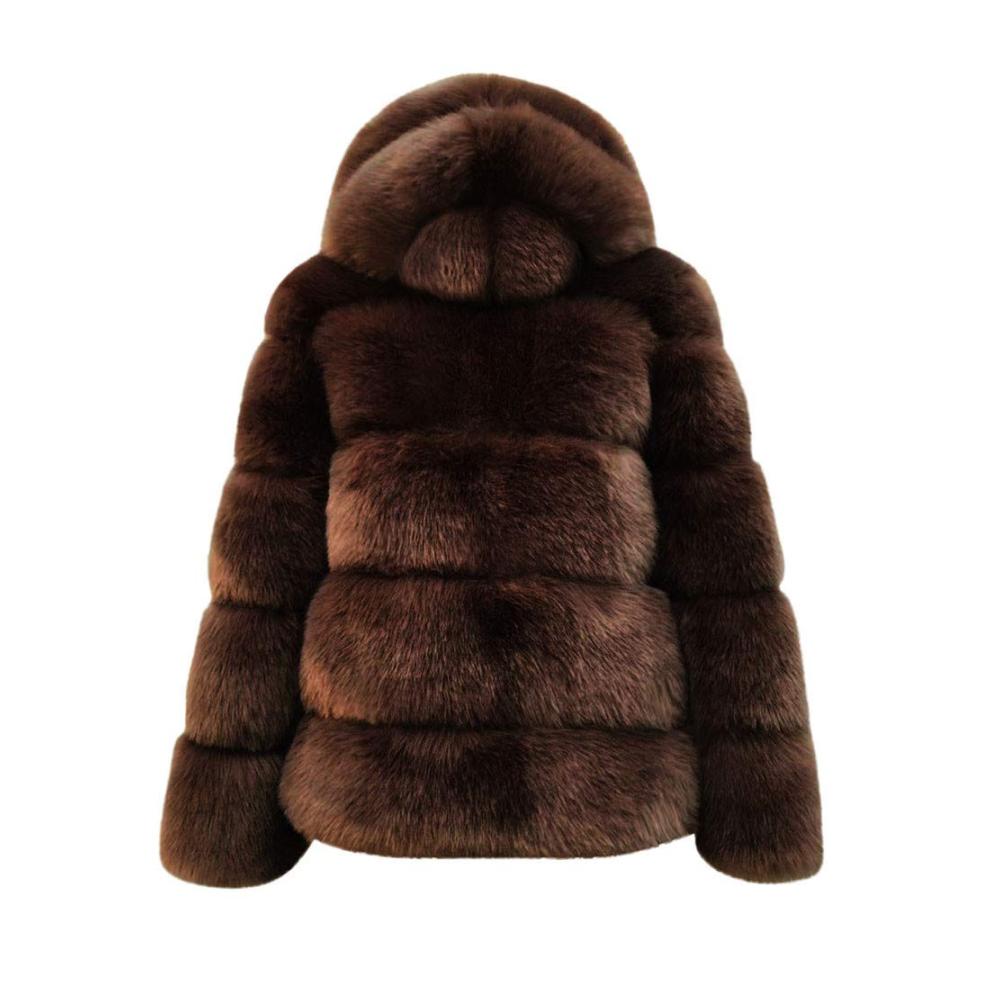 Stilvolle Damenjacke Warme Winterjacke mit Kapuze und Kunstfellfutter - Trendige Oberbekleidung für kalte Tage