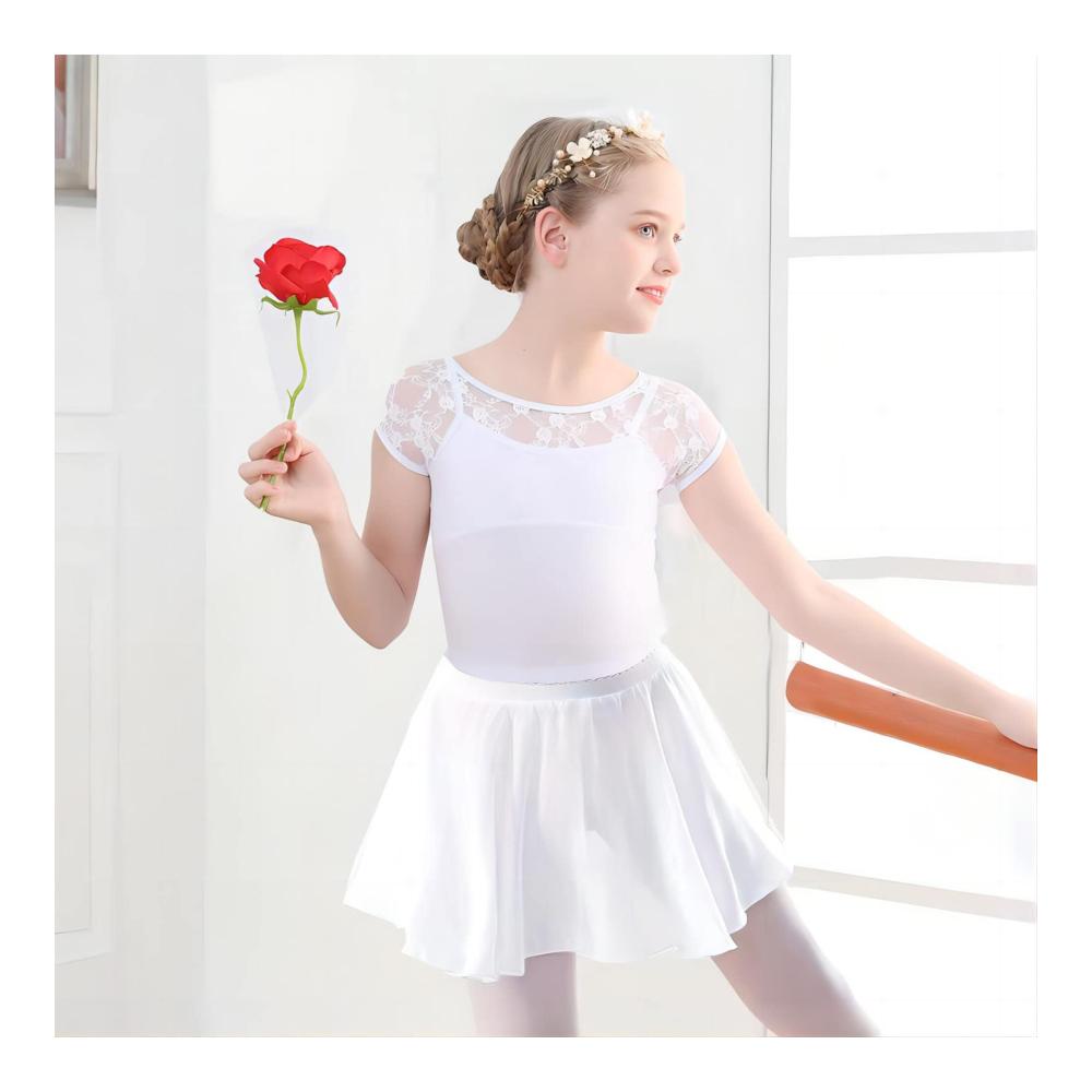 Unwiderstehliches Leotard Glückliches Cherry Balletttrikot für Mädchen mit Rock - Bezauberndes Ballettanzug aus Baumwolle für Teenager und Kinder - Perfekter Turnanzug für Tanz und Gymnastik