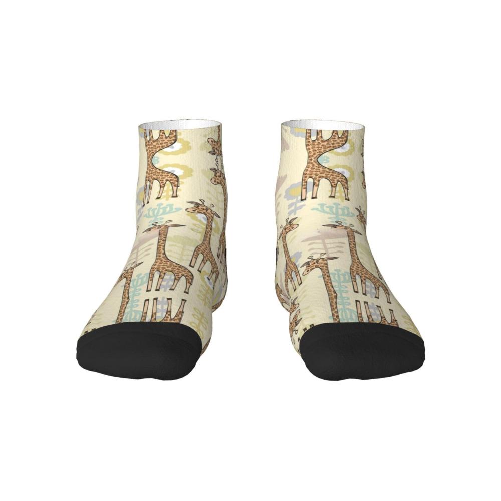 Stilvoll und Bequem Handgezeichnete Giraffen-Knöchelsocken für Damen und Herren - Einheitsgröße Modische Muster Ideal für Erwachsene Hoher Tragekomfort