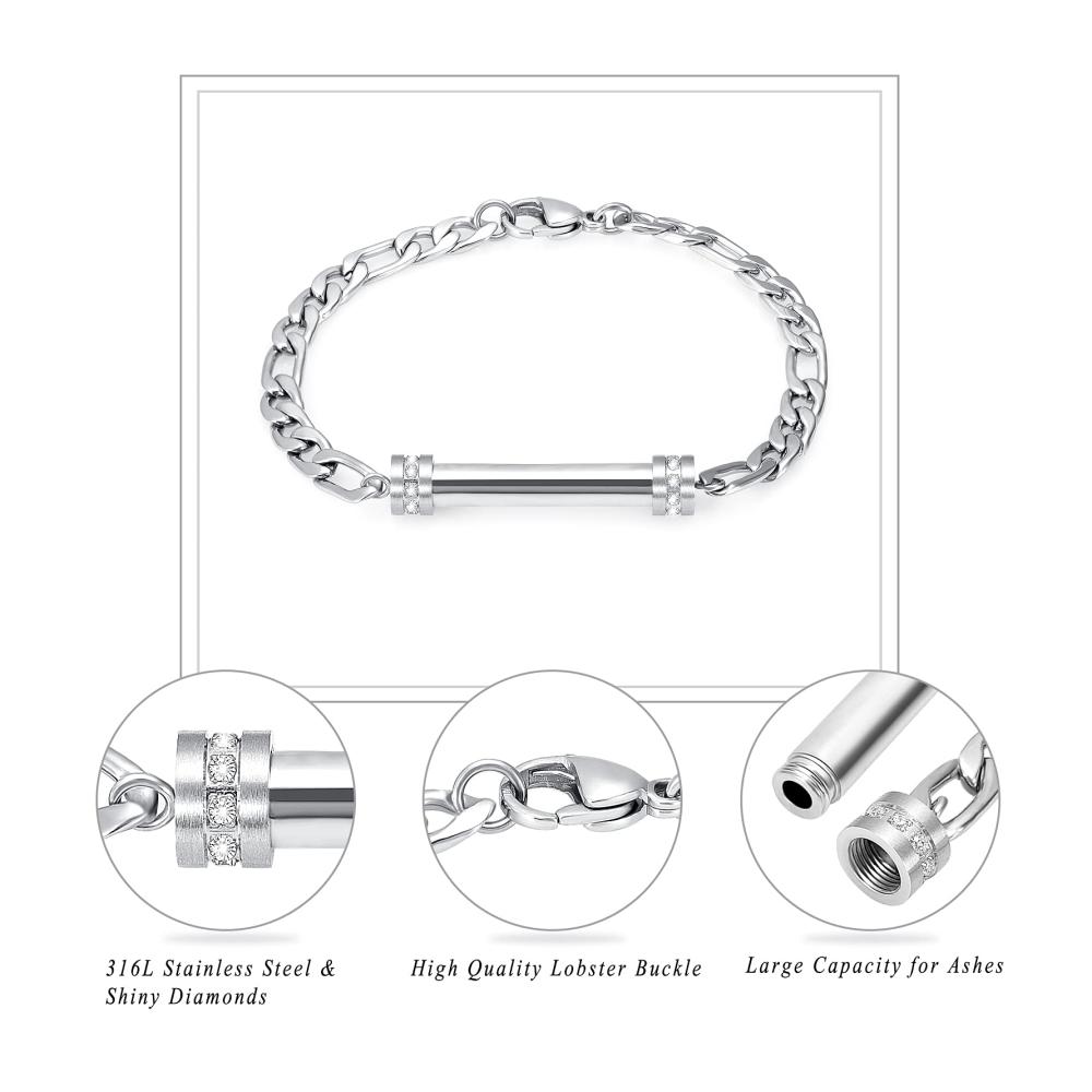 Einzigartiges Armband für Asche Stilvoller Edelstahl-Schmuck für Frauen - Ewige Erinnerung und stilvolles Accessoire - Holen Sie sich Ihr Memorial-Armband heute