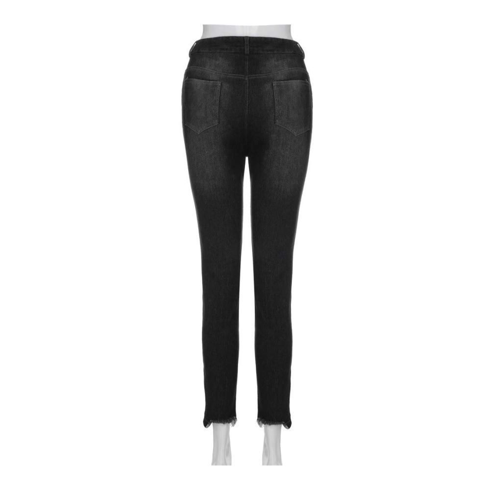 Entdecken Sie die ultimativen Jeanshosen Damen Röhrenjeans Super Trashed Skinny Jeans Extrem zerrissen und mit Zierrissen für einen trendigen Look