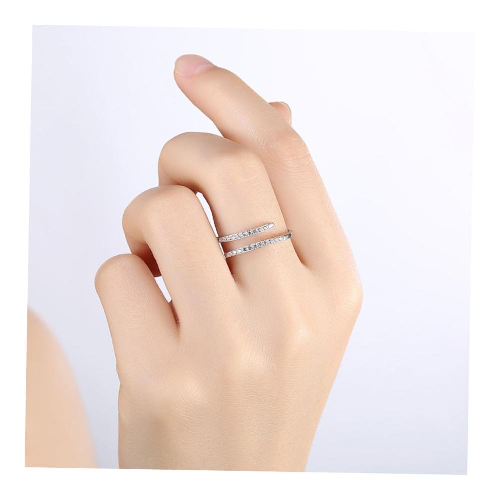 Einzigartige Traumringe Hochzeitsringe Ehering Geburtstagsgeschenk Jubiläumsring & mehr für Frauen! Verstellbarer Silberring mit Diamant-Spaltring. Jetzt entdecken! 🎁💍