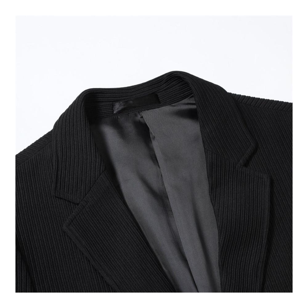 Einzigartiges Herren Sakko Elegante Slim Fit Schwarz Cord Anzugjacke mit 2 Knöpfen für stilvolle Freizeit- und Sportlooks. Jetzt entdecken