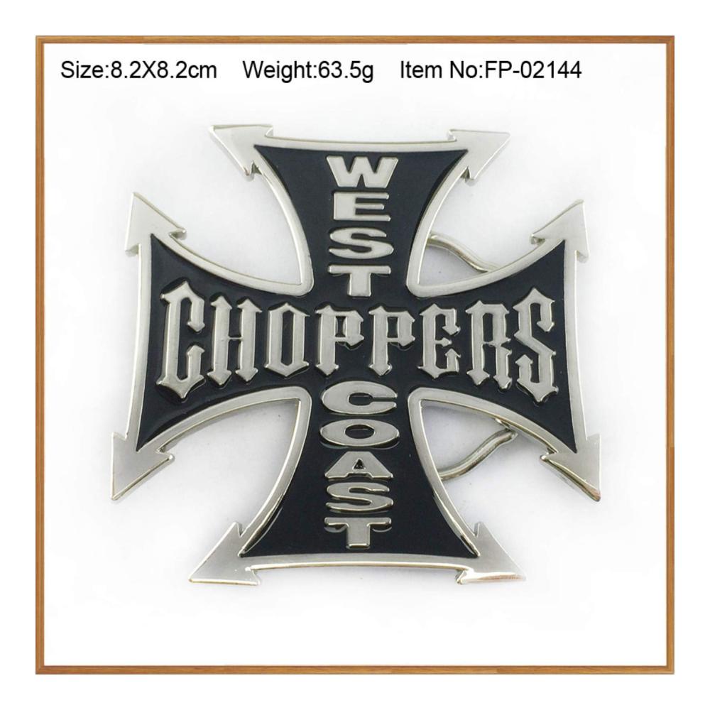 Erhalten Sie den authentischen Western-Look! Sheriff Gürtelschnalle aus Zinklegierung perfektes Geschenk für Cowboys. West Coast Chopper Cross Jeans Design 4cm Breite Schleife