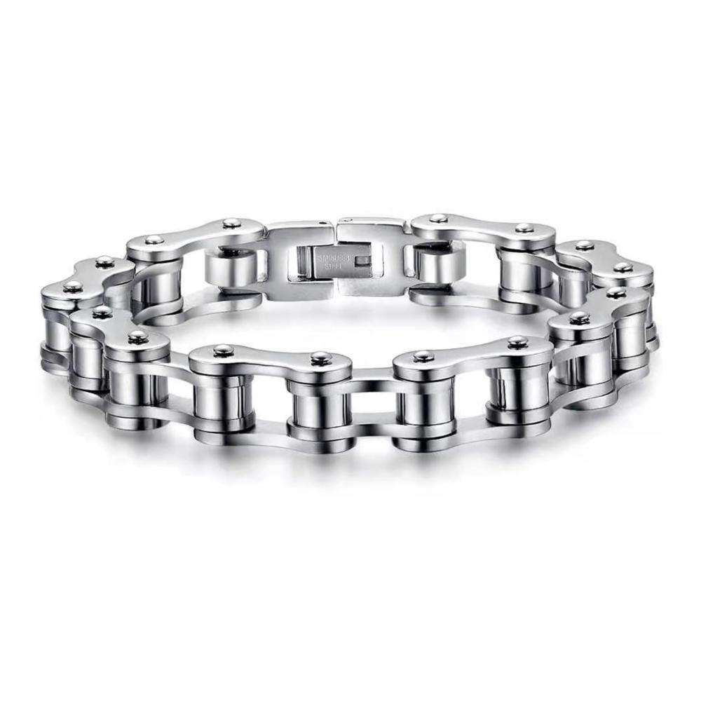 Einzigartige Geschenke für Männer Stilvolle Herren Armbänder aus Titan! Hochwertiges Stahlfarbenes Fahrradkette Armband perfekt für Geburtstage und Jubiläen. Überraschen Sie ihn heute