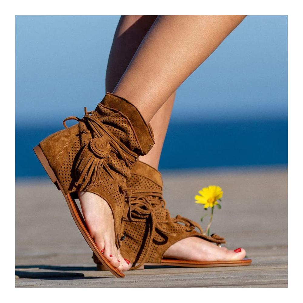 Entdecke den Sommerstil Boho Sandalen für Damen – Elegant flach und bequem. Perfekt für Strand und Freizeit. Jetzt zugreifen und stilvoll bleiben