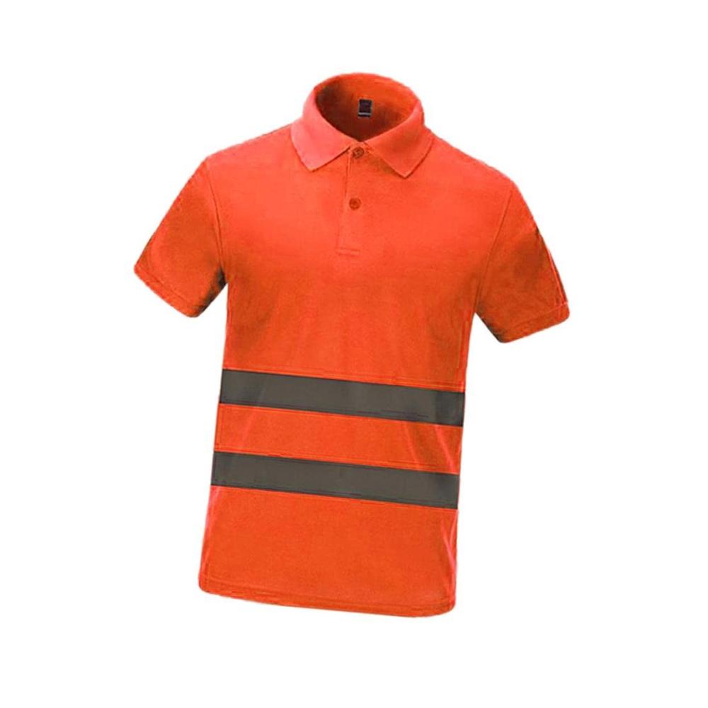Sicherheits-T-Shirt für Herren | Hohe Sichtbarkeit in Handwerk & Industrie | Größe L-XXXL | Reflektierend | 4 Farben - Orange XXL | Bequem &
