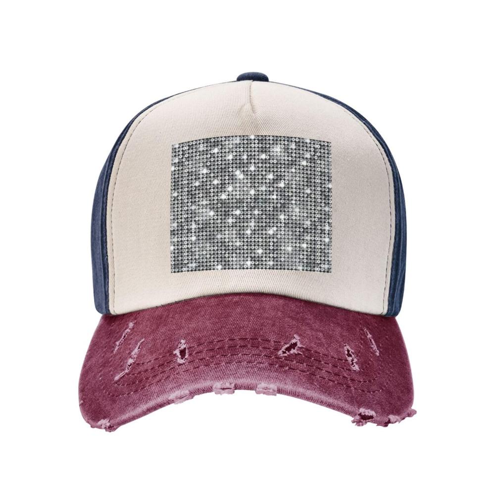 Entdecke den ultimativen Stil Baseball Caps mit silbernem Pailletten-Funkel-Muster! Trendig funktional und perfekt für Sport und Freizeit. Einheitsgröße für jeden geeignet