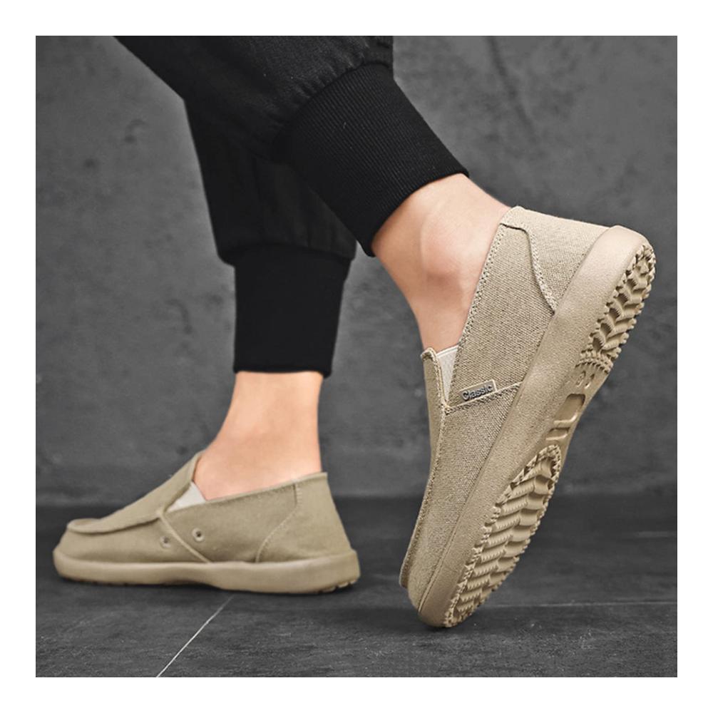 Entspannte Eleganz Bequeme Slipper & Mokassins für Herren | Atmungsaktive leichte Slip-Ons mit rutschfester Sohle | Orthopädische Sommer-Schuhe in Blau Größe 42 EU