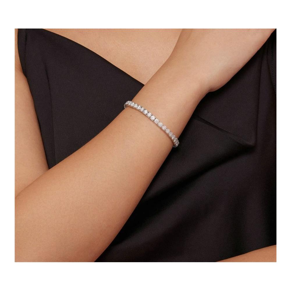 Einzigartiges Damen Tennis Armband aus 925 Sterling Silber mit strahlendem Brillantschliff Labordiamanten - Zeitlose Eleganz für den perfekten Glanz am Handgelenk! Gönnen Sie sich Luxus