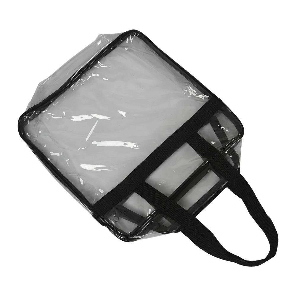 Hochwertige PVC-Weekender-Tragetasche Robust transparent sicher für Stadion Schule & Sportspiele. Mit Reißverschluss perfekt für Reisen und Sportevents. 1 Stück Schwarz & Transparent