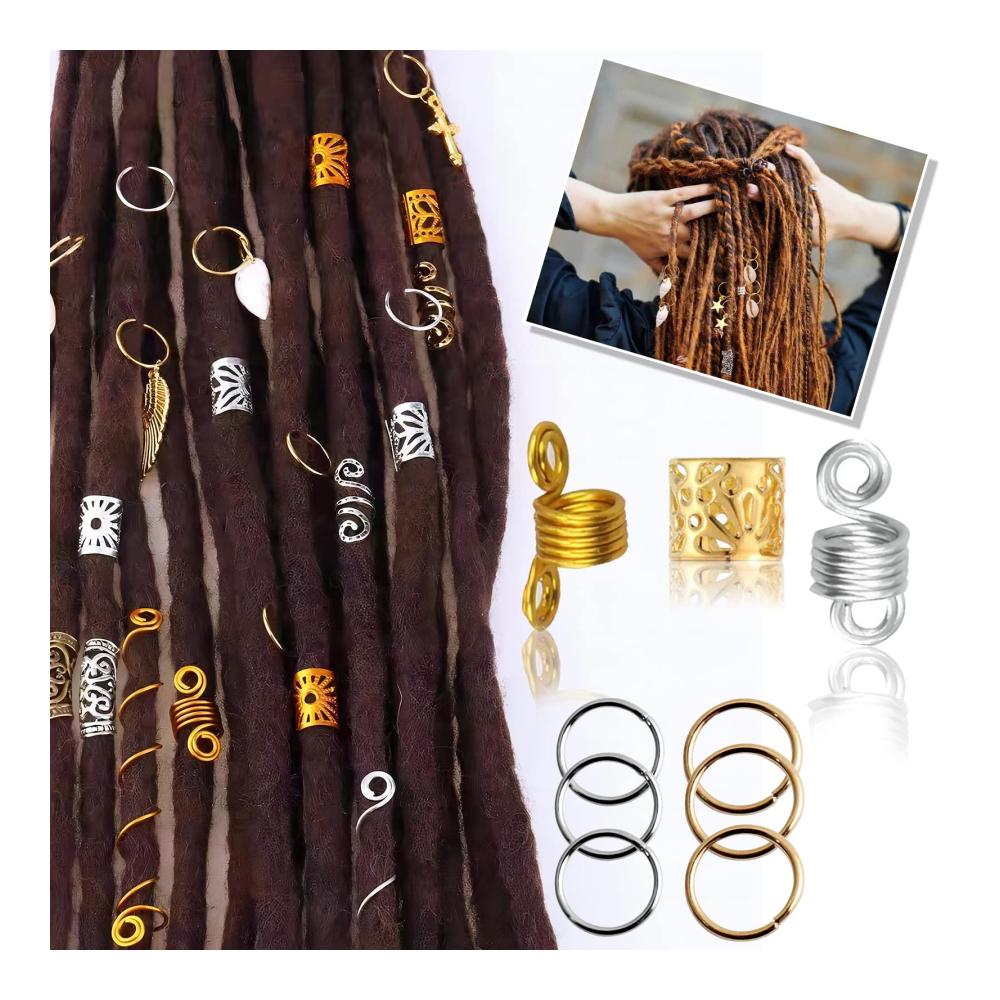 Verleihen Sie Ihrem Haar Glanz und Stil! 200 Stück elegante Haarspangen mit Box - Tibetischer Stil für Zöpfe Dreadlocks und mehr. Entdecken Sie den perfekten Haarschmuck jetzt