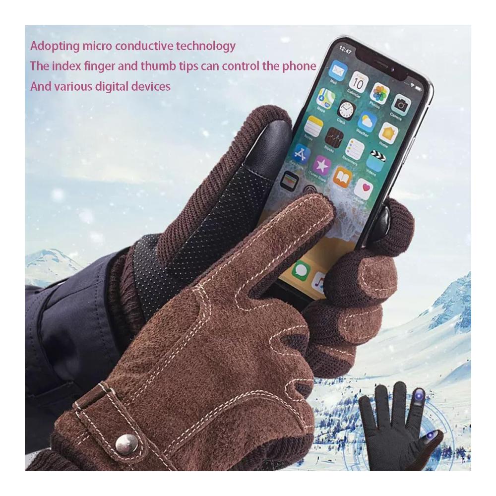 Winter Touchscreen Handschuhe Rutschfestes Griffmuster für einfaches Greifen und Lenken anpassbar & bequem