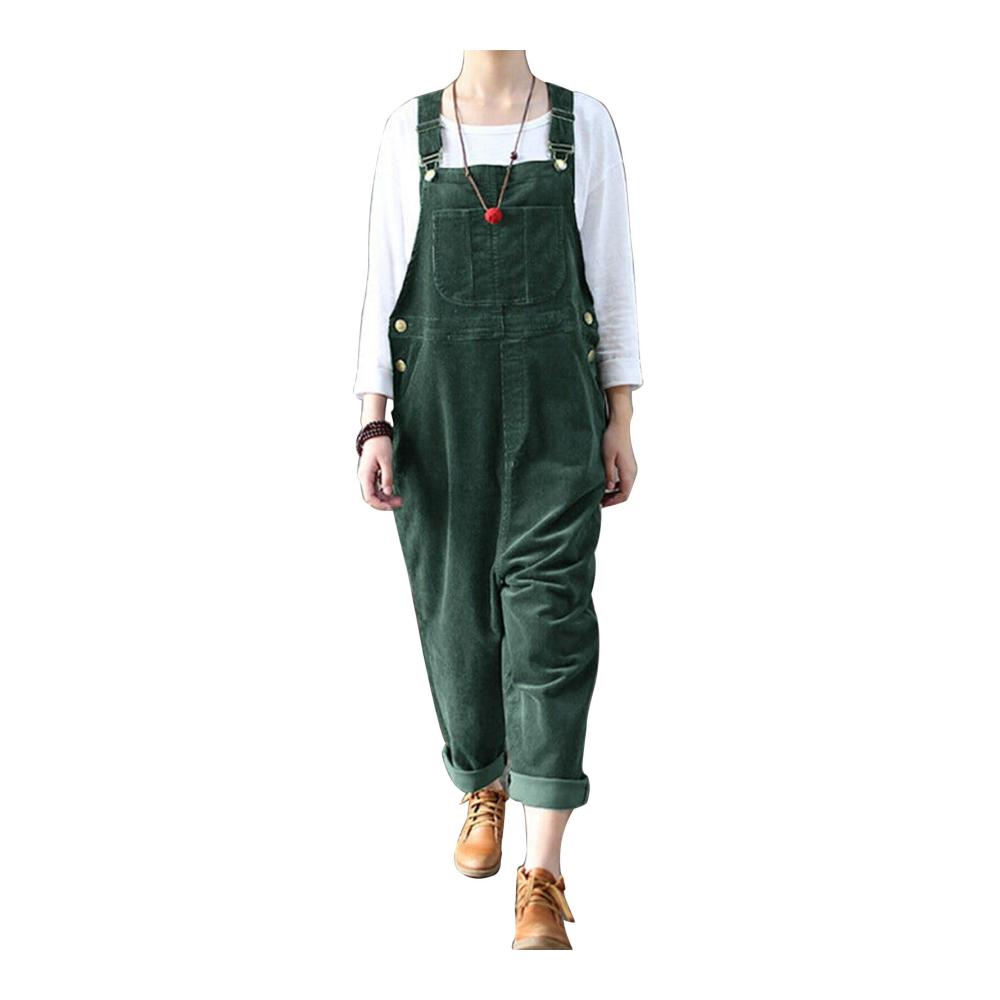 Trendiger Damen-Jumpsuit für Komfort und Stil Große Taschen lockerer Schnitt ärmellos ideal für den Alltag und Reisen Größe 4XL in modischem Grün