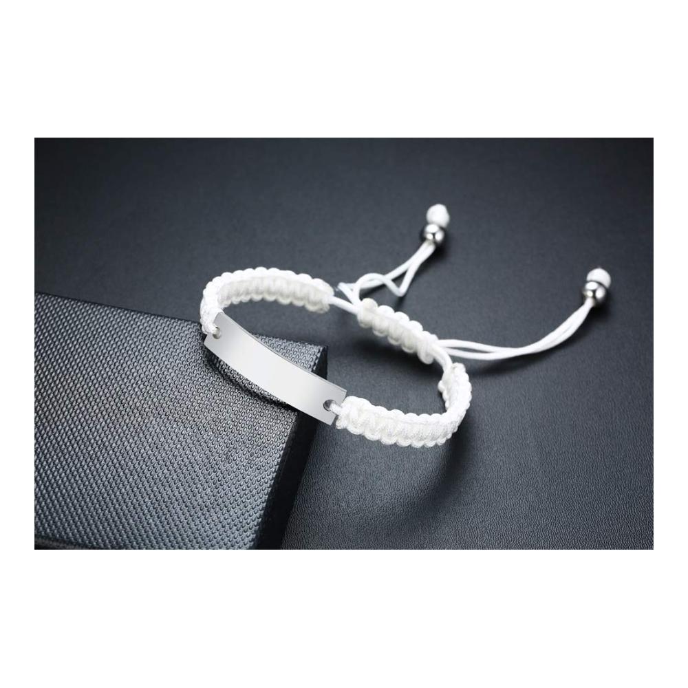 2 Stück Paar Armband Je Taime Verstellbares Handgefertigtes Seil Armband - Romantisches Schmuckset für Liebende - Geschenkidee zum Valentinstag - Elegant in Weiß und Schwarz - Für Männer und Frauen