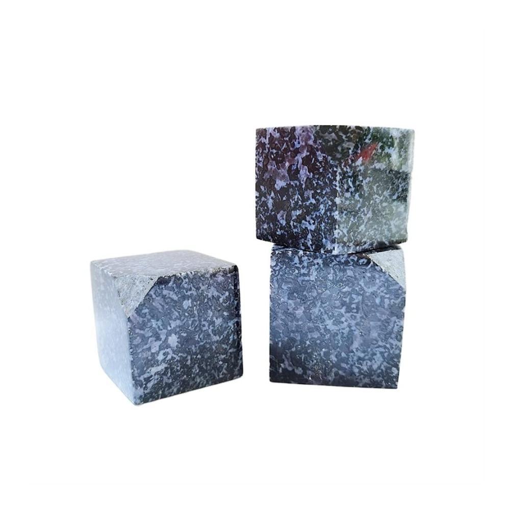 Entdecken Sie die Magie der Natur Edelstein Quadrat Ornament Kristall Steinsammlung für einzigartige Schönheit und Glanz (Größe 3 Stück