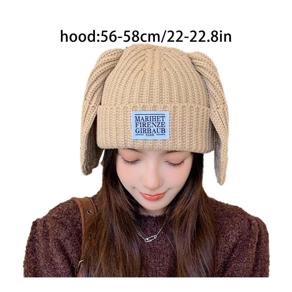 Stylische Strickmützen für Damen und Herren Wärmende Kaninchenhut mit langen Ohren Fischerhut Design perfekt für den Winter und Neujahr. Holen Sie sich jetzt Ihre dicke Cartoon-Mütze