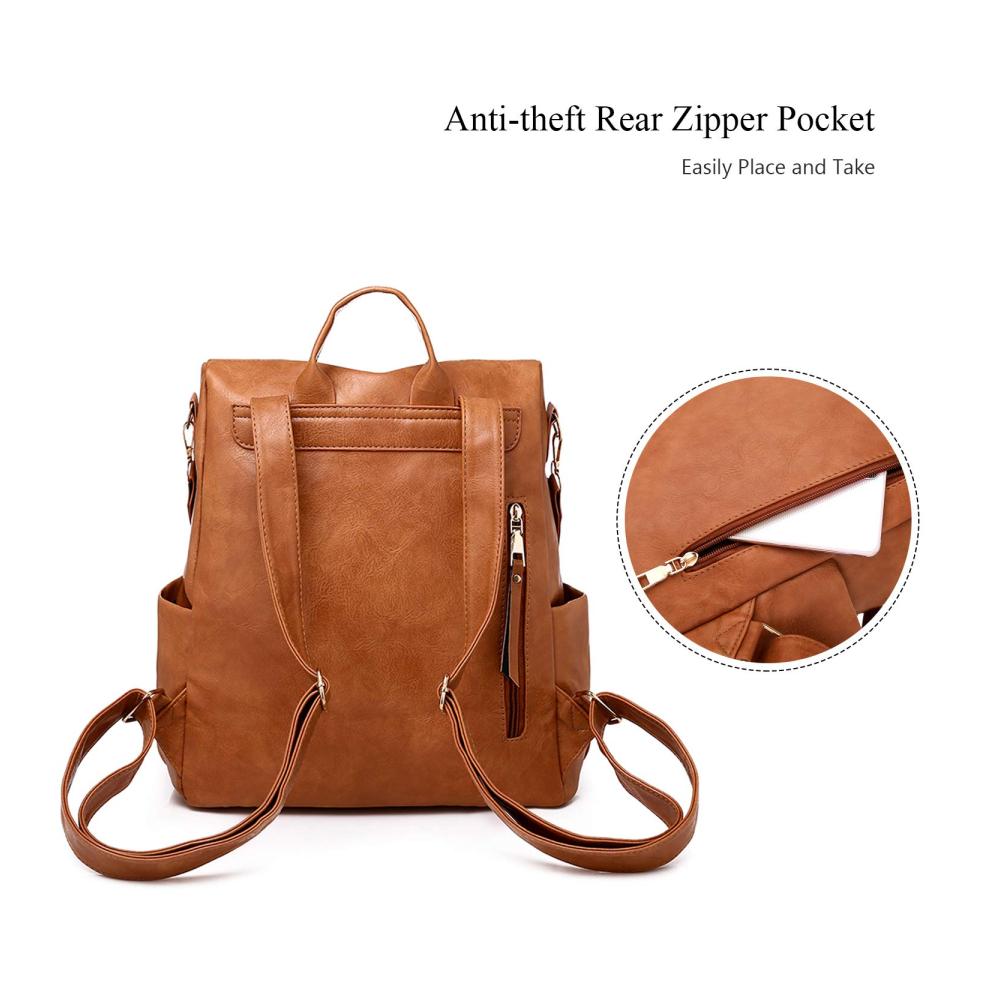 Stilvolle Damen Rucksackhandtaschen 3-in-1 Multifunktionalität für Mädchen - PU Leder Schulranzen Handtasche & Reisetasche - Hochwertige Qualität und vielseitiger Stil