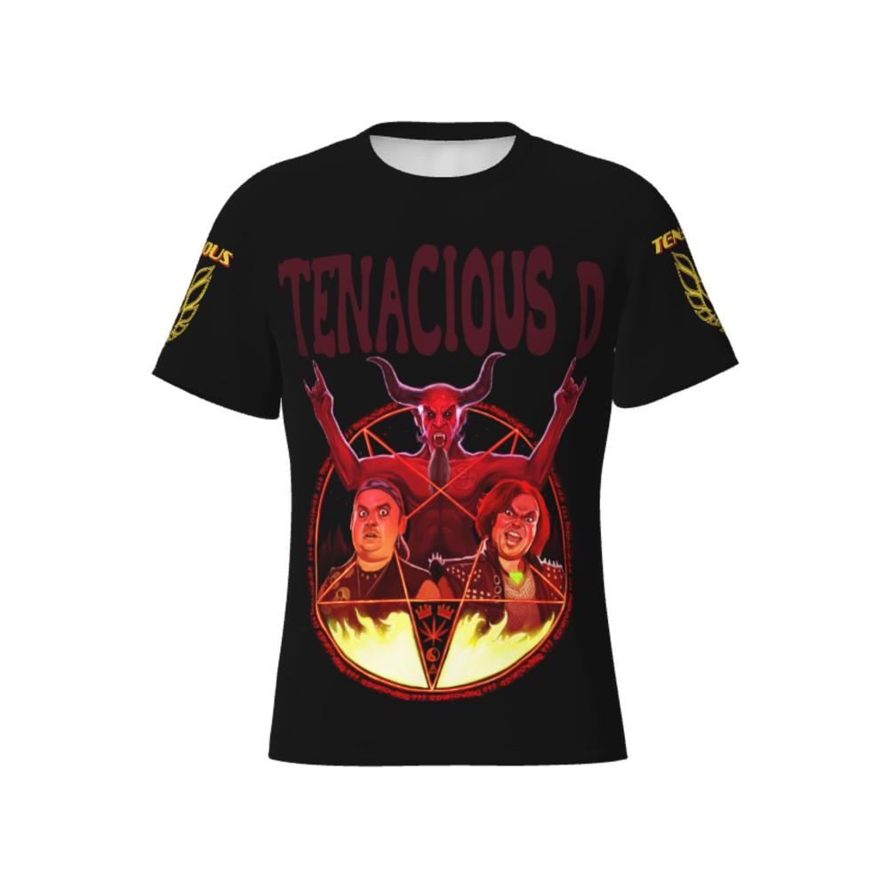 Erkunde den Style Tenacious D Logo T-Shirt für Herren - Rockige Kurzarm Bluse Basic Rundhals Tops & mehr! Hol dir jetzt dein Must-have für Männer